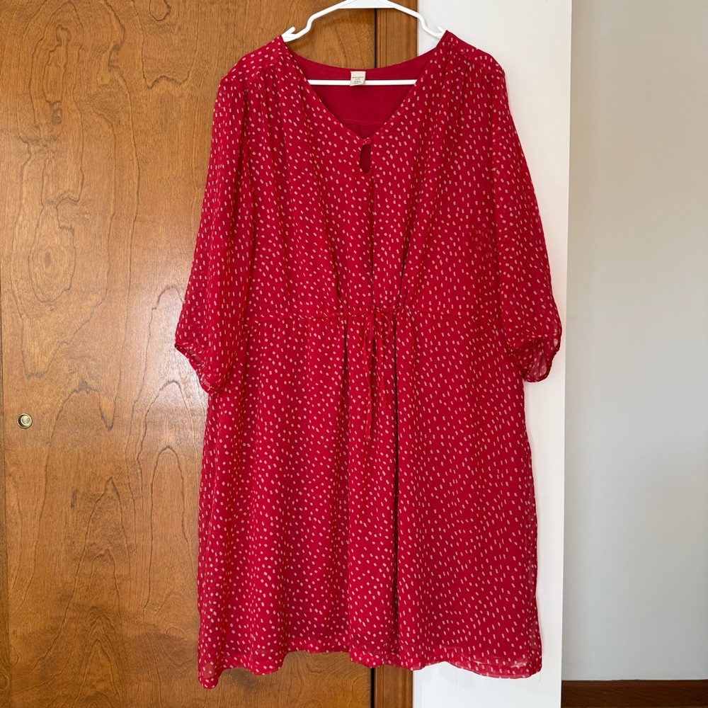 Old Navy Red Dress with White Dots women’s XXL